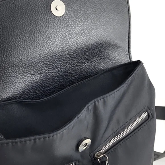 Botkier Trigger Backpack Black Nylon Multi Functional Adjustable Shoulder Straps - Picture 10 of 15